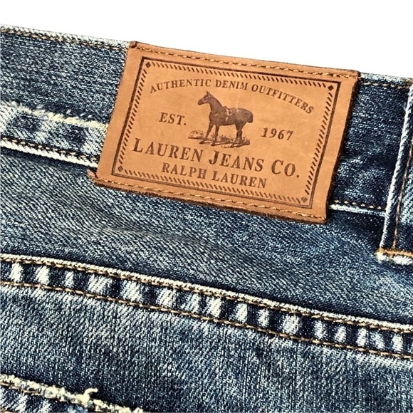 Lauren Ralph Lauren bootcut jeans patched embroidered embellished 10” rise 6 - Picture 7 of 9